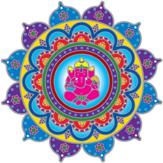 Mandala okenná nalepovacia - Ganesha