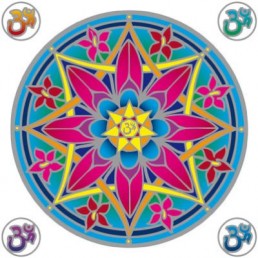 Mandala okenná nalepovacia - Kvet OHM Mandala okenná nalepovacia - Kvet OHM