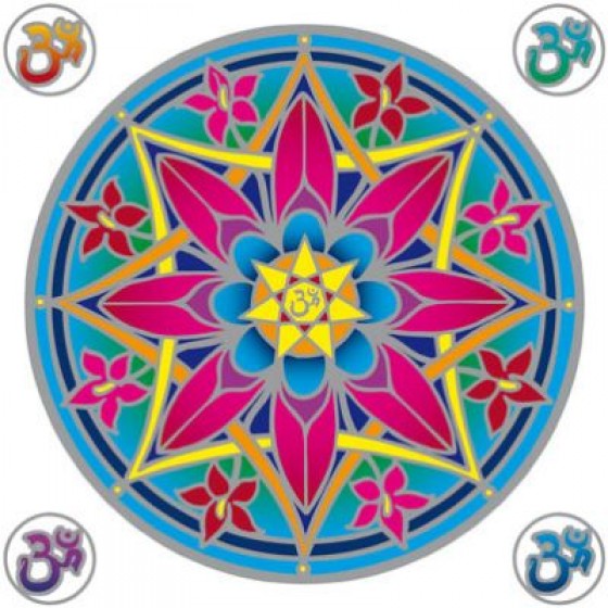 Mandala okenná nalepovacia - Kvet OHM