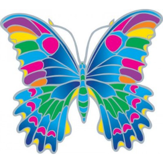 Mandala okenná nalepovacia - Motýľ Tropical