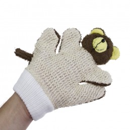 Mycia rukavica so zvieratkom - Macko tmavohnedý