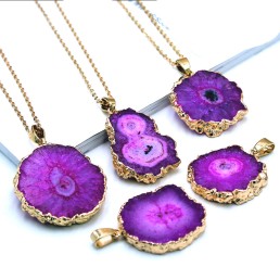 Prívesok - Achát okrúhly rez