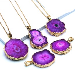 Prívesok - Achát okrúhly rez