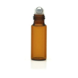 Sklenená fľaška 5ml - Roll On - hnedá Sklenená fľaška 5ml - Roll On - hnedá