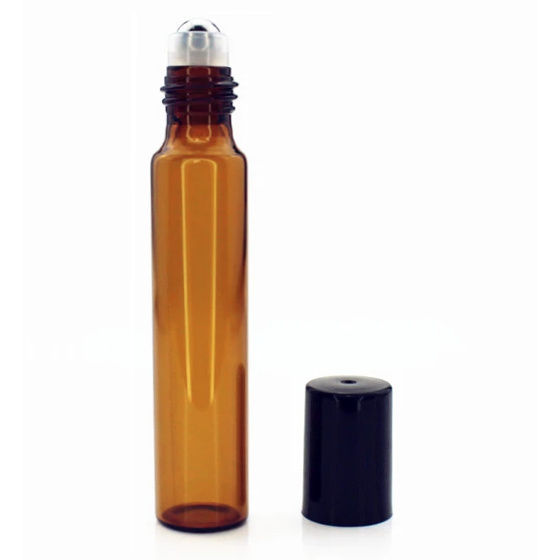 Sklenená fľaška 10ml - Roll On - hnedá