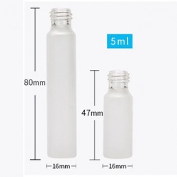 Sklenená fľaška 5ml, 10ml - Roll On - biela Sklenená fľaška 5ml, 10ml - Roll On - biela