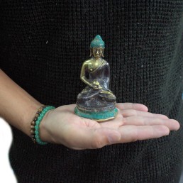 Mosadzný sediaci budha meditujúci 10cm Mosadzný sediaci budha meditujúci 10cm