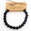 Energetický náramok - Achát čierny - sila a ochrana