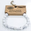 Energetický náramok - Jaspis biely - Mier a Priateľstvo