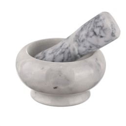 Kamenný mažiar na bylinky sivý Kamenný mažiar na bylinky sivý