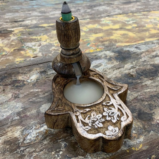 Stojan na Vonné kužele s tečúcim dymom - Hamsa Stojan na Vonné kužele s tečúcim dymom - Hamsa