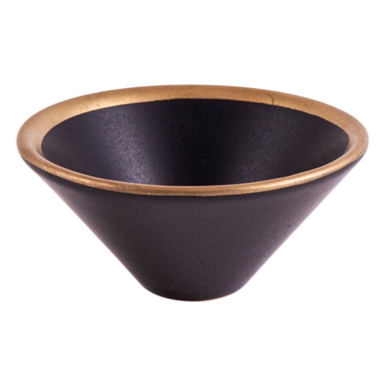 Kadidelnica - keramika - zlato čierna