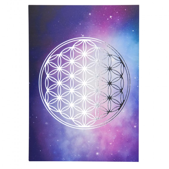 Mandala obrázok - Kvet života strieborná tlač Mandala obrázok - Kvet života strieborná tlač