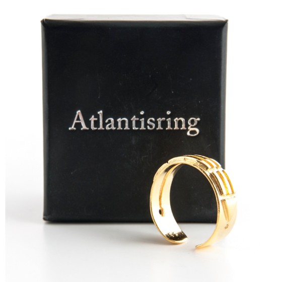Prsteň striebro - Atlantský prsteň, pozlátený Ag925