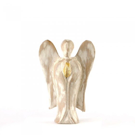 Anjel biely drevený 10cm