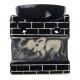 Aromalampa - keramická so slonmi čierna
