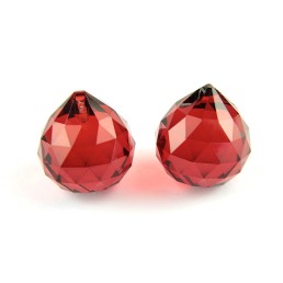 Krištáľová dúhová guľa - červená