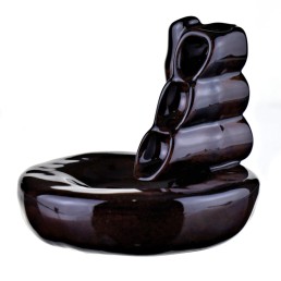 Stojan na Vonné kužele s tečúcim dymom - Bambusové jazierko hnedé Stojan na Vonné kužele s tečúcim dymom - Bambusové jazierko hnedé