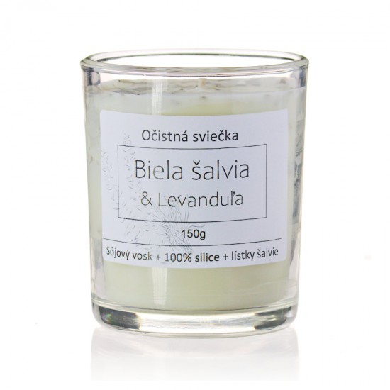 Sviečka očistná s bielou šalviou 150g Sviečka očistná s bielou šalviou 150g