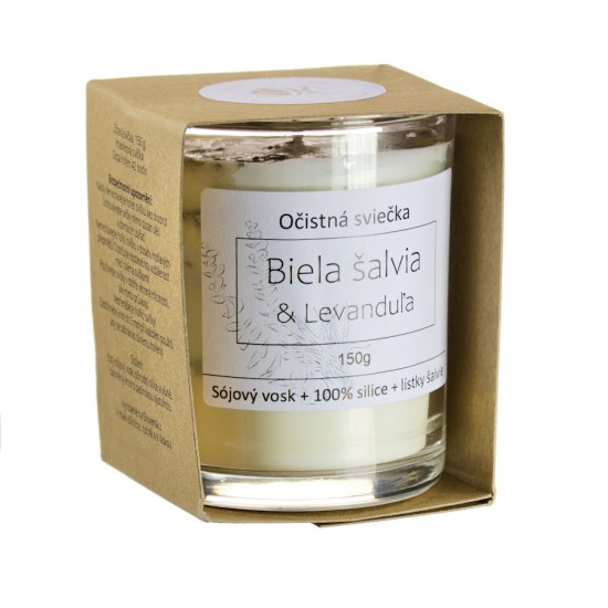 Sviečka očistná s bielou šalviou 150g Sviečka očistná s bielou šalviou 150g