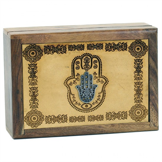 Box na vykladacie karty - drevená ruka fatimy Box na vykladacie karty - drevená ruka fatimy