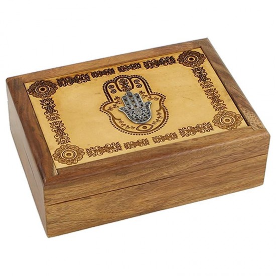 Box na vykladacie karty - drevená ruka fatimy Box na vykladacie karty - drevená ruka fatimy