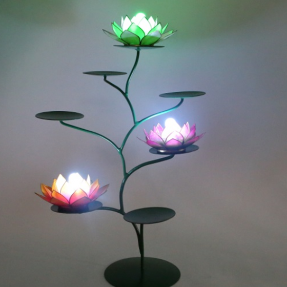 Svietnik čakrový so 7 lotosovými lampášmi