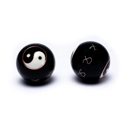 Čínske gule či kung 4cm - Ying Yang čierne Čínske gule či kung 4cm - Ying Yang čierne