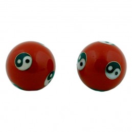 Čínske gule či kung 3,5cm - Ying Yang červené Čínske gule či kung 3,5cm - Ying Yang červené