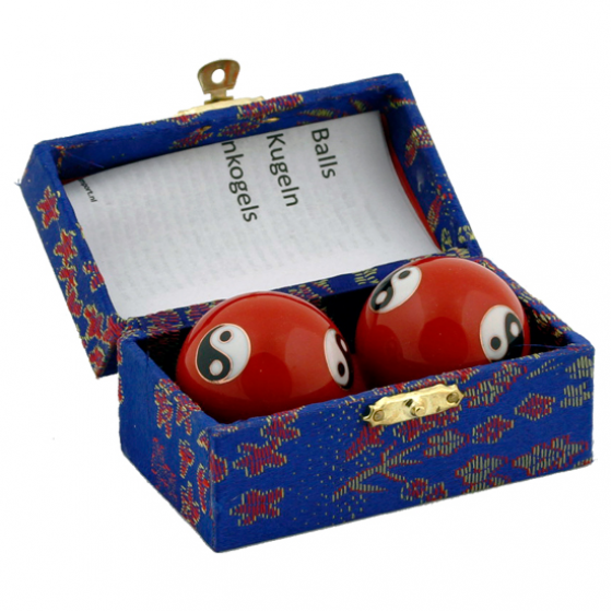 Čínske gule či kung 4cm - Ying Yang červené