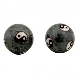 Čínske gule či kung 4cm - Ying Yang sivé Čínske gule či kung 4cm - Ying Yang sivé