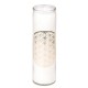 Sviečka eko v skle - biela vonná - kvet života 21cm