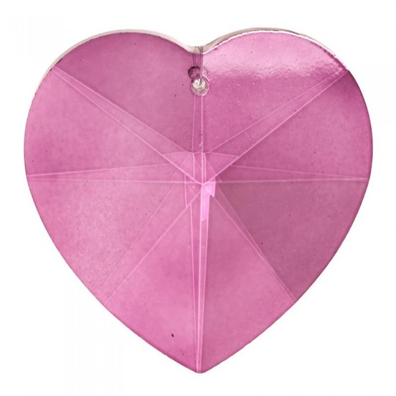 Krištáľové srdce ružové 5cm