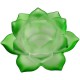 Krištáľový svietnik matný lotos zelený M