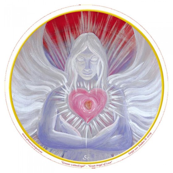 Mandala okenná nalepovacia - Anjel Veľkej Lásky