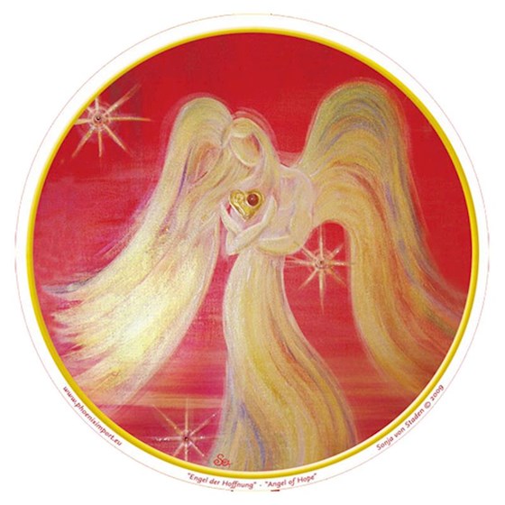 Mandala okenná nalepovacia 10,5cm - Anjel Nádeje