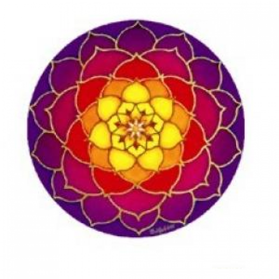 Mandala okenná nalepovacia - Slnečný lotos
