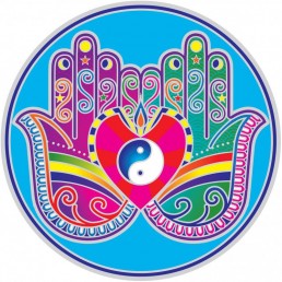 Mandala okenná nalepovacia - Liečivé ruky Mandala okenná nalepovacia - Liečivé ruky