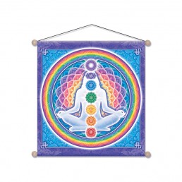 Nástenný dekor/baner - Čakrová meditácia 37,5cm Nástenný dekor/baner - Čakrová meditácia 37,5cm