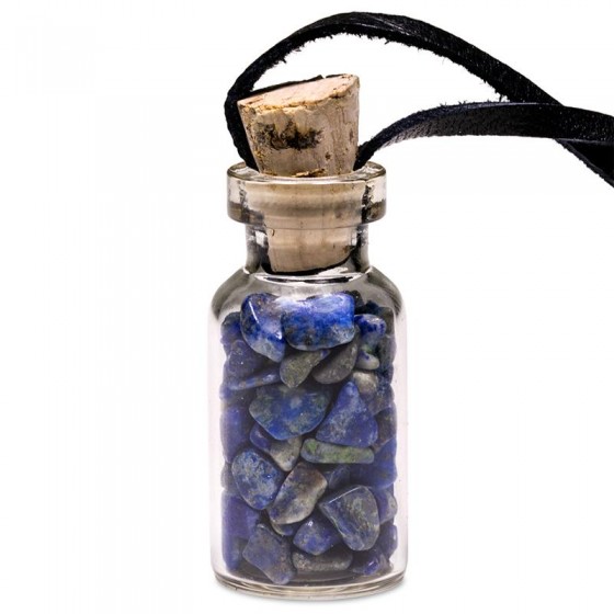 Prívesok - Fľaštička - Lapis lazuli