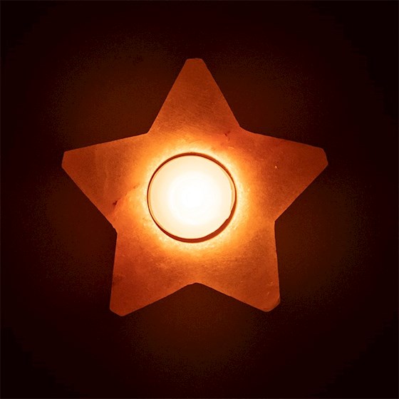 Svietnik z Himalájskej soli - Soľná Lampa 12cm - hviezda