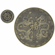 Stojan na tyčinky - kov tanierový bronzový s drakom