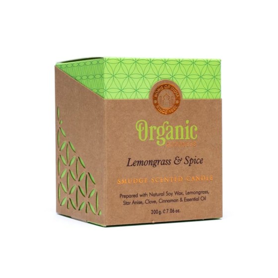 Sviečka - eco Lemongrass & Korenie - Organic