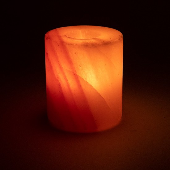 Svietnik z Himalájskej soli - Soľná Lampa 9cm - valec Svietnik z Himalájskej soli - Soľná Lampa 9cm - valec
