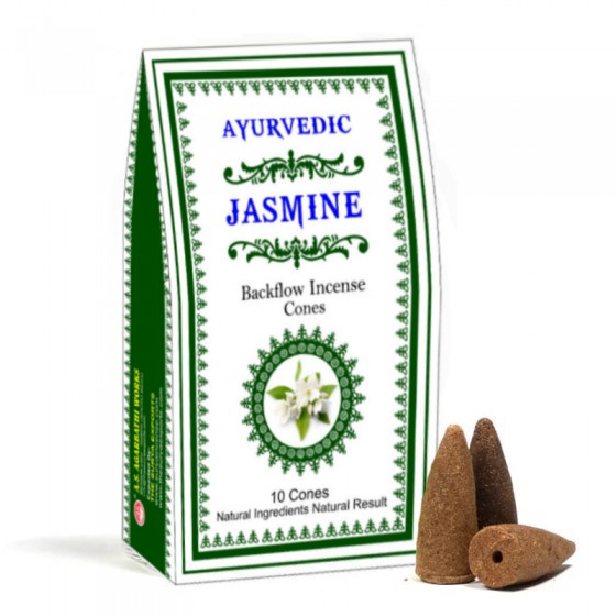 Vonné kužele Tečúci dym - Jasmin - Ayurvedic Vonné kužele Tečúci dym - Jasmin - Ayurvedic