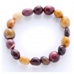 Náramok - Jaspis mokait - nugetky gumička