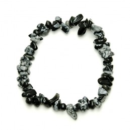 Náramok - Obsidián - gumička Náramok - Obsidián - gumička