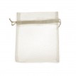 Organzové vrecko M - krémové