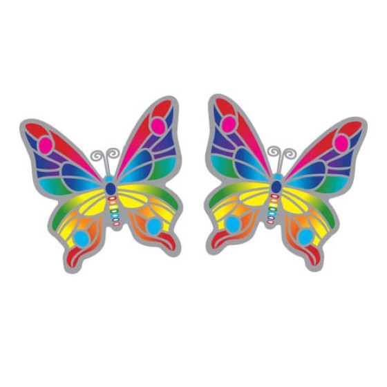 Mandala okenná nalepovacia - Motýľ Rainbow 2 malé
