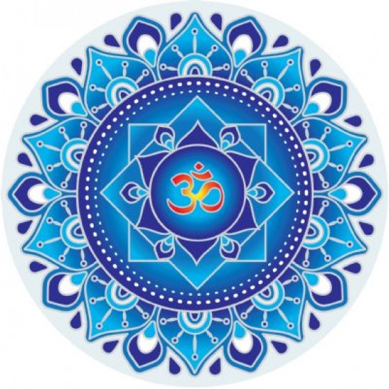 Mandala okenná nalepovacia - Modrý OHM